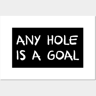 any hole is a goal offensive adult humor Posters and Art